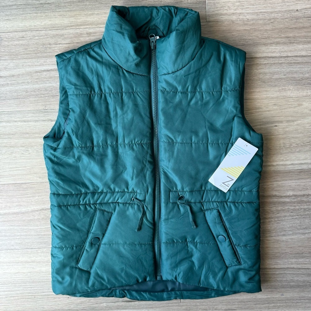 Zella Teal Quilted Puffer Vest - Deep Teal